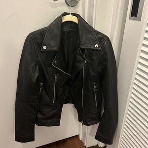 Zara leather moto jacket
